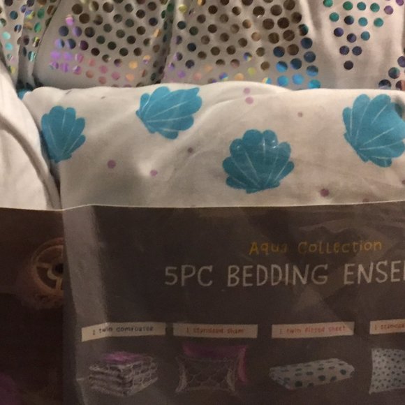 JLA Home Aqua 5-Pc. Twin Comforter Ensemble - Picture 7 of 10